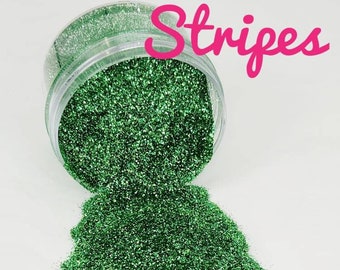 Stripes - Glitter - Green Glitter - Green Ultra Fine Glitter - Glitter for Tumblers - Glitter for Resin - Glitter for Slime - Nail Glitter