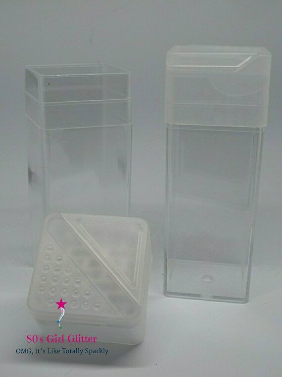 Square Glitter Shaker 5 Oz. Acrylic Square Glitter Storage Etsy