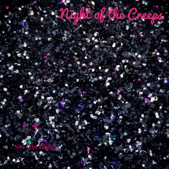 Night of the Creeps Glitter Black Glitter Black Fine Sized Glitter