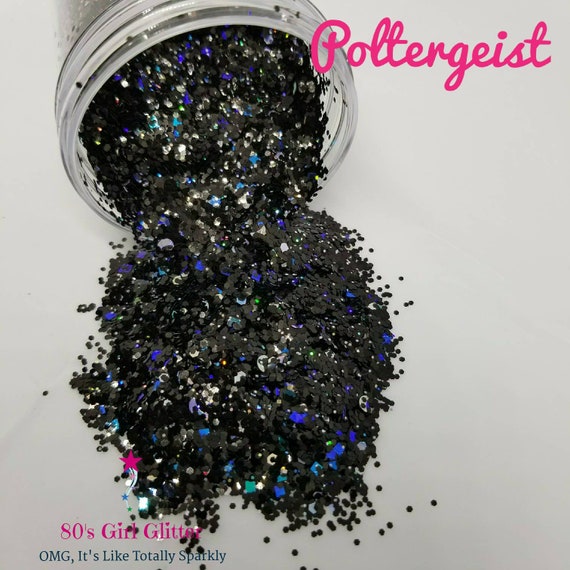 Poltergeist Glitter Black Glitter Black Chunky Glitter Tumbler Glitter  Glitter for Resin Glitter for Slime Nail Glitter 