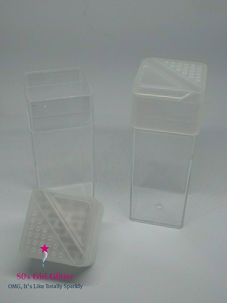 Square Glitter Shaker 5 Oz. Acrylic Square Glitter Storage Etsy