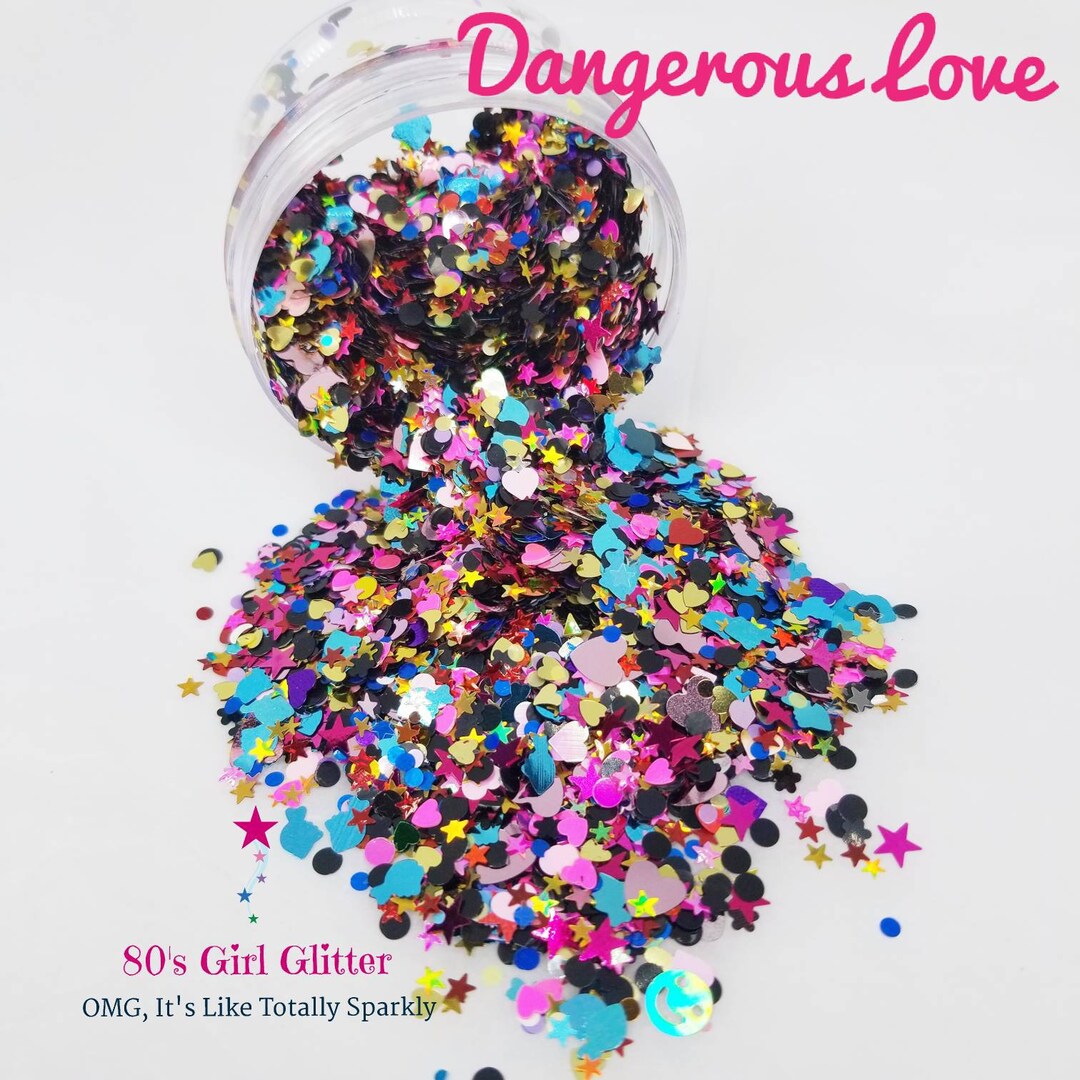 Dangerous Love Glitter Glitter Shapes Multicolored Chunky Glitter Shape