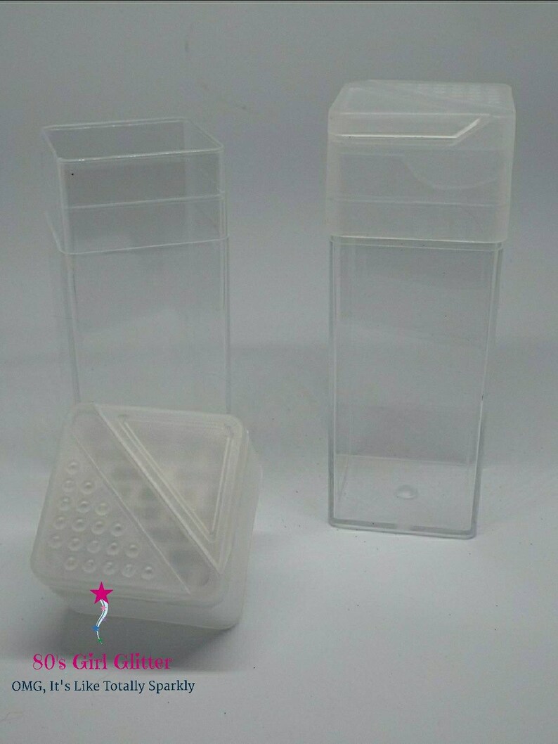 Square Glitter Shaker 5 Oz. Acrylic Square Glitter Storage Etsy