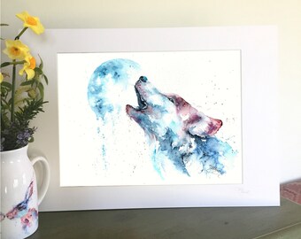 moon wolf ハンドメイドパステル画　絵画アート原画 なぁに？ ハンドメイドパステル画 絵画アート原画 - メルカリ