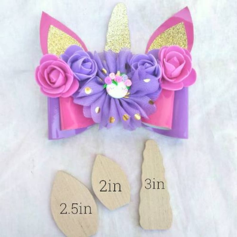 bow templates hair bow stencils unicorn hair bow etsy