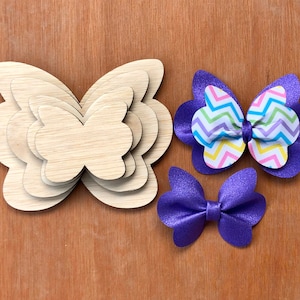 Butterfly templates,wood bow templates. Hair bow templates pinch butterfly bow