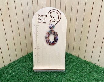 Earrings measuring display, jewelry displays measuring in Inches or cm.
