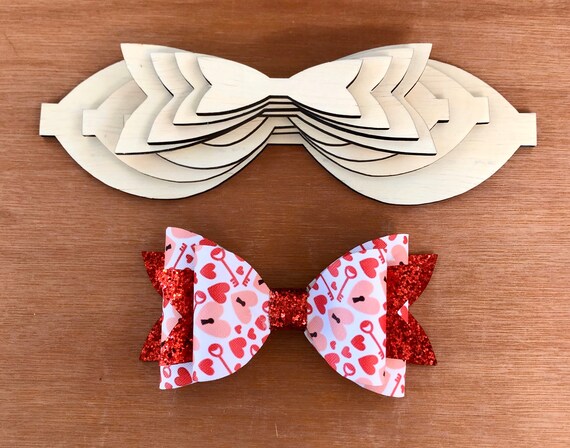 Download Bow Templates Hair Bow Templates Classic Bow Template Tracing Etsy