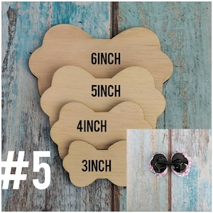 Bow template kit . Tracing templates for leatherette, glitter sheets. Simple or double stacked crease bows.3inch, 4inch, 5inch and 6inch bow