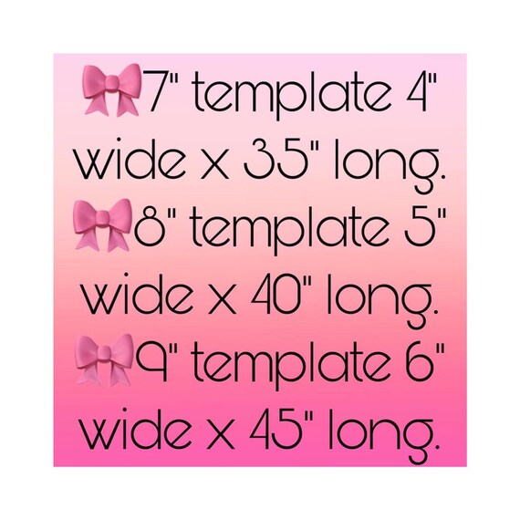 headwrap bow measurements