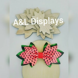 Bow templates, hair bow template. Pinch bow template set of 4 templates