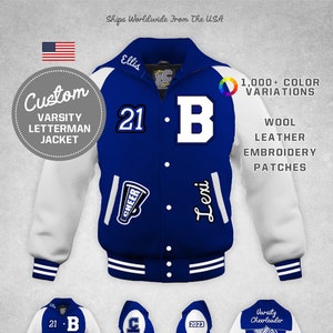 Custom Varsity Cheerleader Competitive Spirit Jacket Leather & Wool ...