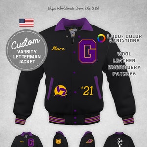 Custom Varsity Letterman Water Polo Swimming Jacket Black Leather ...