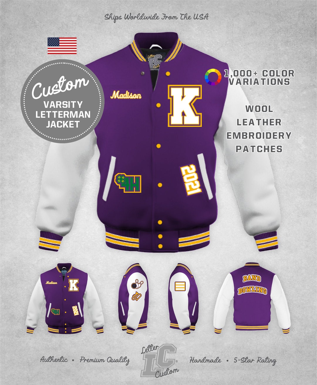 Custom Varsity Letterman Lacrosse School Jacket Cream Leather 