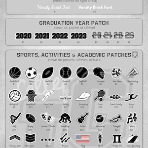 Custom Varsity Letterman Baseball Jacket Gray Leather & Black Wool High School Chenille Patches Mascot Premium LetterCustom® Handmade image 4