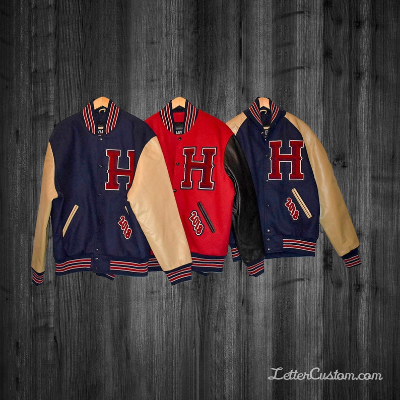 Mustang Chenille Custom Letterman Jackets Faux Leather Or Genuine Cowhide Melton Wool Quality Handmade Usa