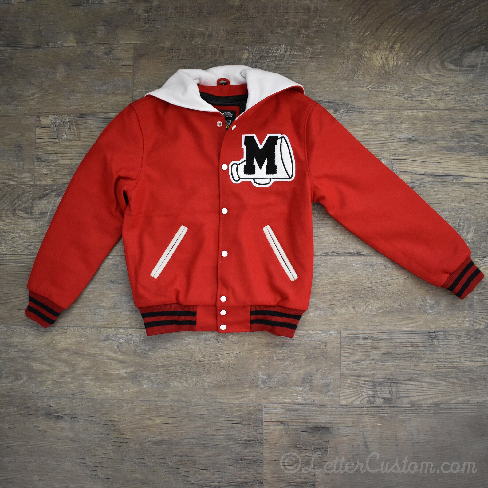 Varsity Cheerleader Jacket Inspired By Glee Scarlet Red Wool & Etsy