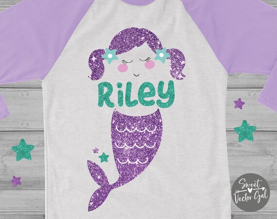 Download Cute mermaid svg Pretty Mermaid shirt digital download ...