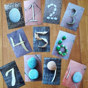 Numeri della natura da 0 a 10 - decorazioni per aule in stile fattoria - decorazioni per numeri della scuola materna - aule naturali - decorazioni per asili nido naturali - numeri con foto di terra - rustico