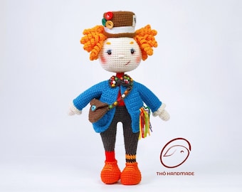 The Mad Hatter crochet amigurumi doll, amuigurumi Mad Hatter, crochet doll stuffed, amigurumi doll, handmade doll, cuddle doll, gift for kid