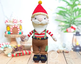 Santa Claus papa noel amigurumi, handmade doll, christmas doll, crochet amigurumi Santa Claus stuffed doll, amigurumi doll, christmas gifts