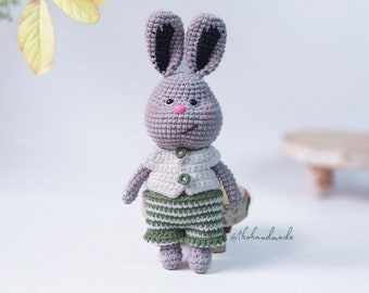 PATTERN: Tommy The Little Bunny crochet amigurumi, Rabbit amigurumi doll, stuffed doll, Dumy The Little Bunny crochet pattern PDF download