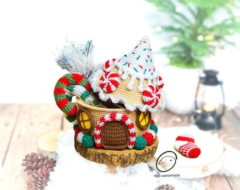 Christmas Gingerbread House crochet amigurumi, crochet Gingerbread House, amigurumi Gingerbread House, crochet sock candy, christmas gifts