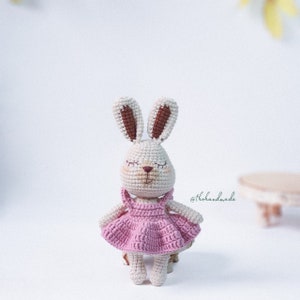 PATTERN: Dumy The Little Bunny crochet amigurumi, Rabbit amigurumi doll, stuffed doll, Dumy The Little Bunny crochet pattern PDF download