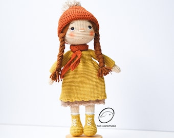 Girl doll crochet amigurumi, amigurumi girl doll, handmade crochet doll, princess doll, stuffed doll, cuddle doll, baby doll , gift for kid