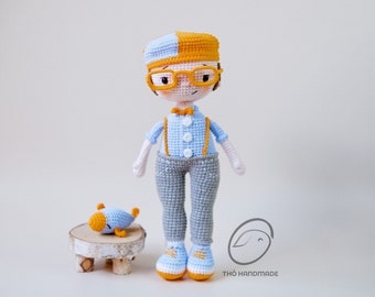 crochet amigurumi boy doll, crochet boy doll, crochet doll for sale, handmade doll, cuddle doll, toy for kid, easter gift, baby shower gift