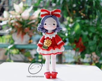 あみぐるみかぎ針編み人形、「ヴィンテージガール人形」、プリンセス