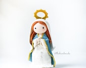 crochet doll blessed virgin Mary, amigurumi doll mother mary, holy Mary doll, amigurumi our lady of guadalupe, Christian doll, Catholic doll