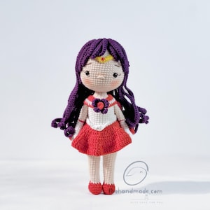 Manga sailor crochet amigurumi doll, amigurumi sailor doll, crochet stuffed doll, handmade doll, crochet anime sailor doll, gift for child