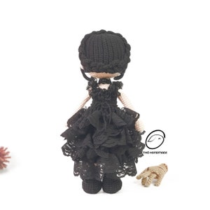 crochet wednesday Addams doll, amigurumi fairy doll, scary doll, horror doll, crochet halloween doll, cuddle doll, birthday gift, gift for kid, gift for girl, unique gift for kid, baby shower gift, christmas gift, special gift for kid, halloween gift
