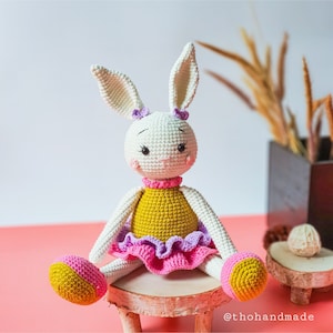 Crochet doll for sale, amigurumi animal for sale, amigurumi toy for sale, Amigurumi doll for sale, stuffed rabbit, cuddle bunny, toy plushie