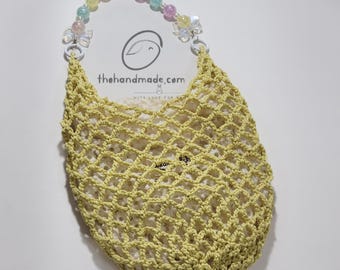 Handmade Boho Beach Shoulder Bag, beachy boho bag, crochet purse, handmade bag, crochet shoulder bag, market bag, big size bag