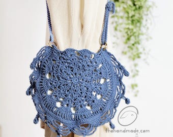 crochet tote bag, beachy boho bag, crochet purse, handmade bag, crochet shoulder bag, market bag, big size bag, bag for women, gift for her