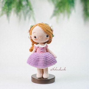 crochet amigurumi doll, amigurumi princess rapunzel, crochet doll stuffed, fairy princess, cuddle doll, birthday gift, baby shower gift