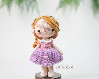 crochet amigurumi doll, amigurumi princess rapunzel, crochet doll stuffed, fairy princess, cuddle doll, birthday gift, baby shower gift