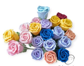 Crochet Rose in Wine Glass, Eternal Handmade Flower Bouquet, Personalized Anniversary Gift for Her, Romantic Home Decor, Birthday Rose Gift