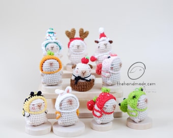 Emotional Support Capybara Plush, Handmade Crochet Amigurumi, Cute Desk Buddy, Aesthetic Room Decor Gift, Personalized Stuffed Animal