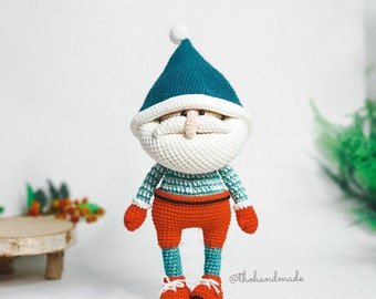 Christmas Gnome crochet amigurumi, crochet Noel gnome stuffed, amigurumi gnome, christmas gift, crochet gnome plushies, baby shower gift