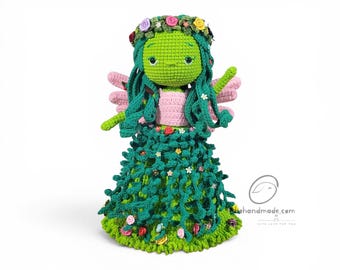 mother nature crochet amigurumi, fairy doll, amigurumi fairy doll, handmade doll, cuddle doll, princess doll, birthday gift, gift for kid