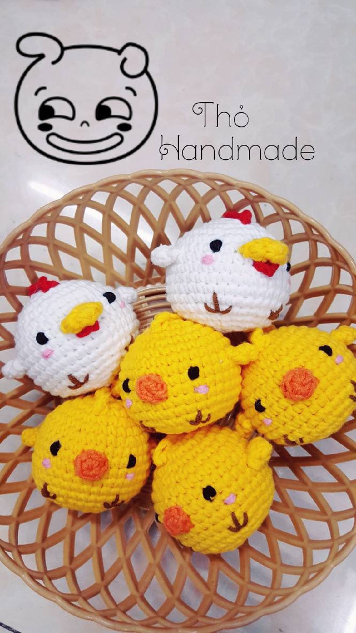 Crochet Baby Chicken Keychain Crochet Amigurumi Keychain Etsy