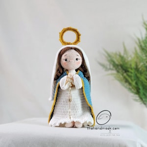 mother Mary crochet amigurumi doll, Our Lady of Grace doll, crochet doll mother of god, handmade doll, catholic gift, best christmas gift