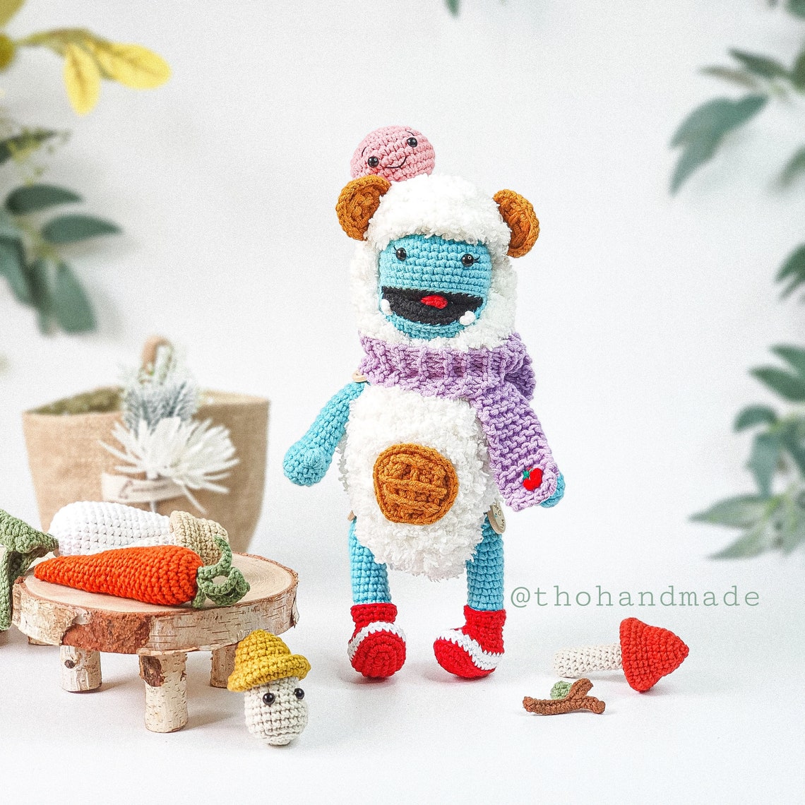 Waffles y Mochi crochet amigurumi muñeca amigurumi Netflix Etsy España
