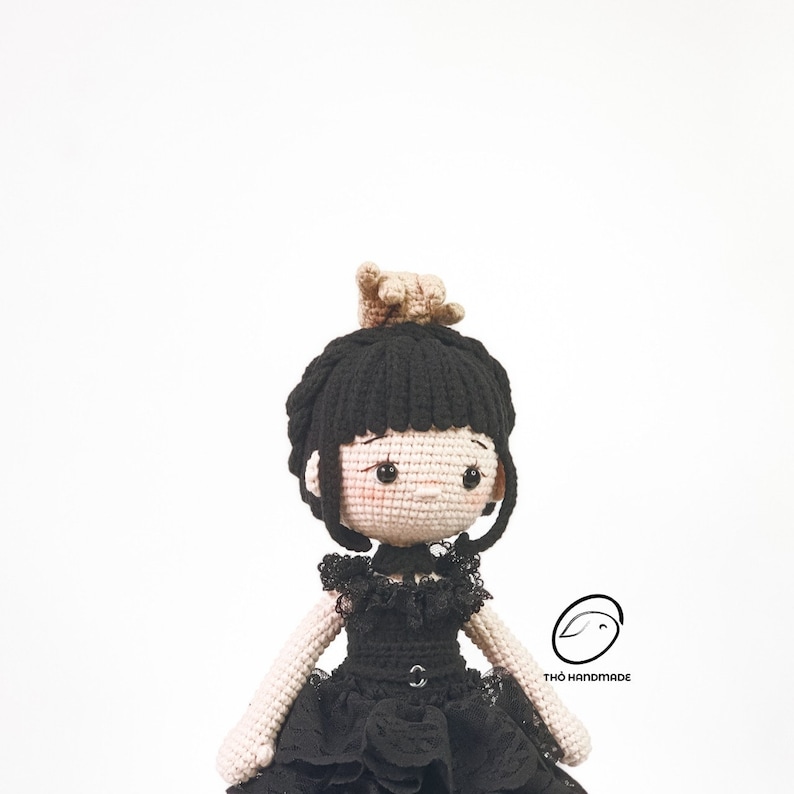 crochet wednesday Addams doll, amigurumi fairy doll, scary doll, horror doll, crochet halloween doll, cuddle doll, birthday gift, gift for kid, gift for girl, unique gift for kid, baby shower gift, christmas gift, special gift for kid, halloween gift