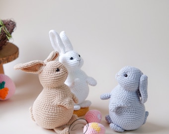 Crochet amigurumi easter bunny, amigurumi easter egg, amigurumi rabbit, bunny plush doll, crochet stuffed rabbit, cuddle doll, toy plushie