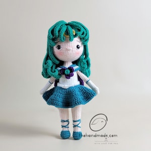 Manga sailor crochet amigurumi doll, amigurumi sailor doll, crochet stuffed doll, handmade doll, crochet anime sailor moon, gift for child