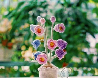 gehäkelte Blume Amigurumi, gehäkelte Blume gefüllt, Amigurumi Blume, handgemachte Blume, Blume Spielzeug Plüschtiere, bestes Geschenk für sie, Weihnachtsgeschenk